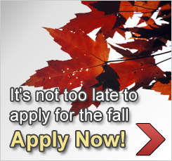 It's not too late to apply for the fall