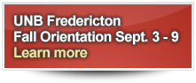 2010 Fall Orientation - UNB Fredericton
