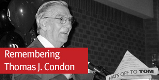 Dr. Thomas J. Condon, a former University of New Brunswick professor, dean of arts, and vice-president passed away on Sunday, April 22, 2012. Learn more about Tom's remarkable life and contributions to UNB and the wider community.
