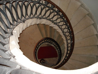 Spiral Staircase leading to courtroom, Saint John County Courthouse