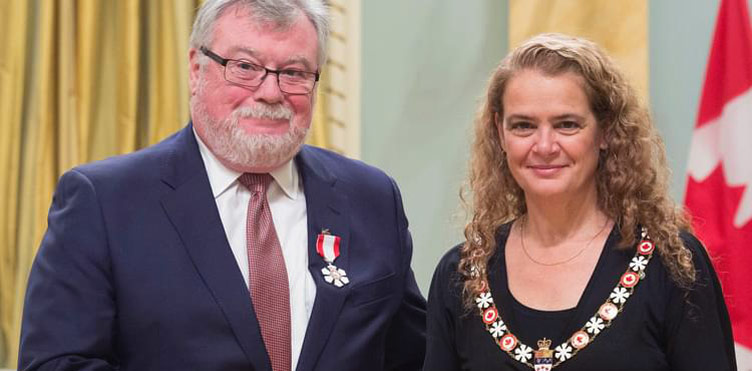 Greg Kealey with Her Excellency, The Right Honourable Julie Payette, Governor General of Canada