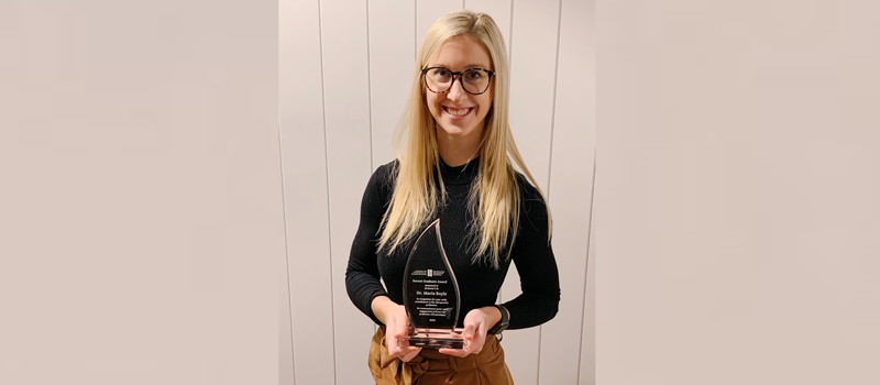 Maria Boyle recognized by NB Chiropractors Association