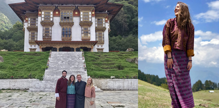 Left photo: Sam Crete, Alison Balcom, Travis Daley and Chloe Bieber. Right photo: Alison Balcom.