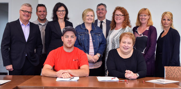 Seated L-R: Ryan Lavine, Margaret Gray. Standing L-R: Dr. Robert MacKinnon, Kevin Simpson, Moira Goodfellow, Tammy Hicks, Dr. Eddy Campbell, Sharon Teare, Heather Finkle, Jennifer MacDonald