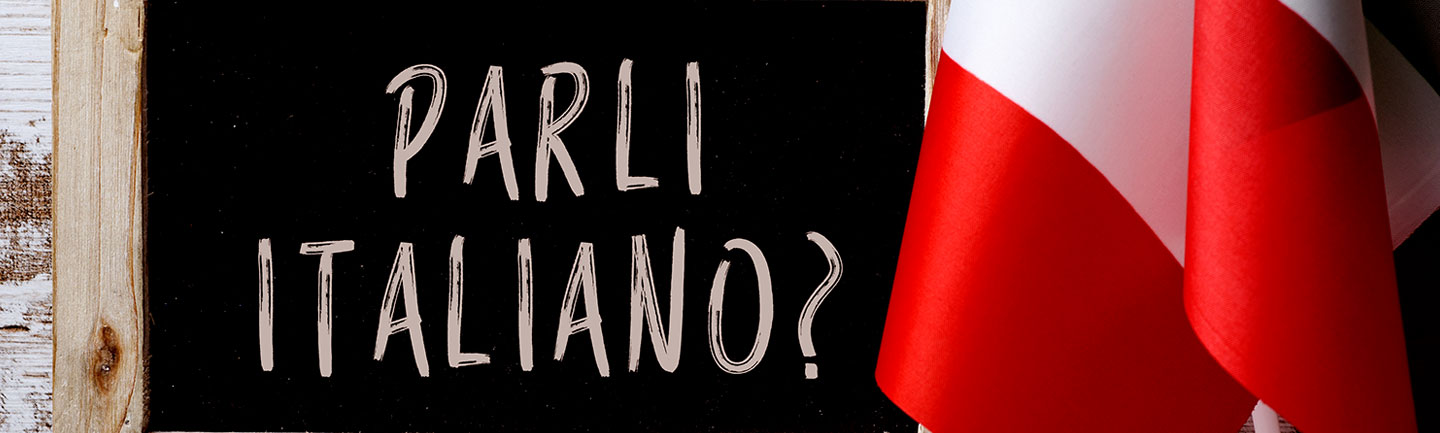 Photo: Chalkboard with Italian words