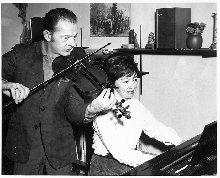 Duo Pach practising at their home in UNB. Courtesy of UNB Archive, UA PC 23 No.1(1)