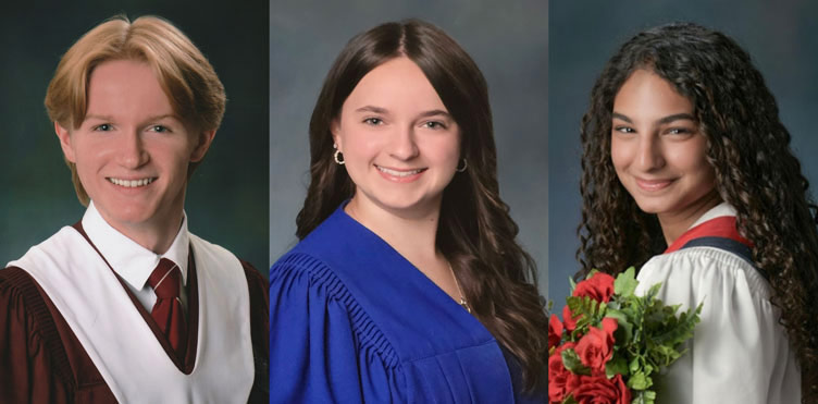 Kyler Hogan, Kyra LeBreton and Lauren Shehab