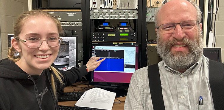  image credit UNB, Megan MacDonald and Brent Petersen when the Artemis II signal was first spotted at UNB April 4, 2026, 5:04 a.m.ADT, 8:04 UTC