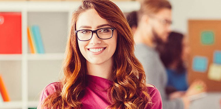 A student sitting in a classroom